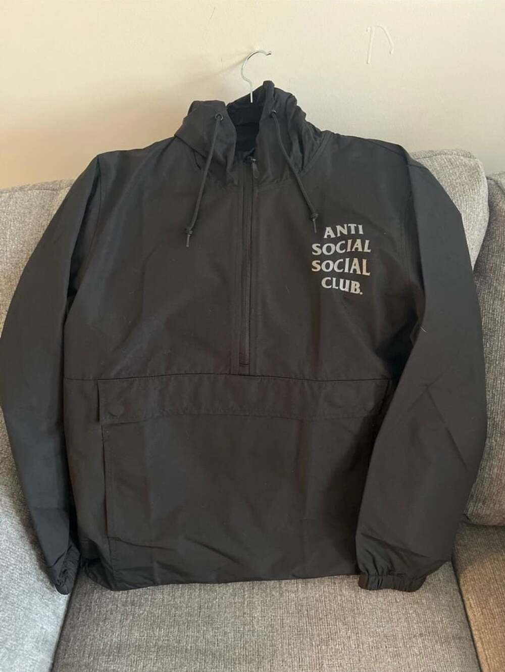 Anti Social Social Club The Ghost of You and Me Anorak Size S Black